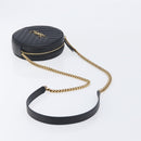 Saint Laurent Chain Viel Shoulder Bag Leather Black Gold Auth BA15972SAM-7