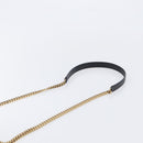Saint Laurent Chain Viel Shoulder Bag Leather Black Gold Auth BA15972SAM-8