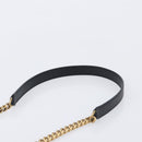 Saint Laurent Chain Viel Shoulder Bag Leather Black Gold Auth BA15972SAM-9