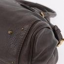 Chloe Paddington Hand Bag Leather Brown Gold Silver Auth BA15973V-14