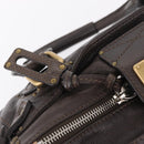 Chloe Paddington Hand Bag Leather Brown Gold Silver Auth BA15973V-18