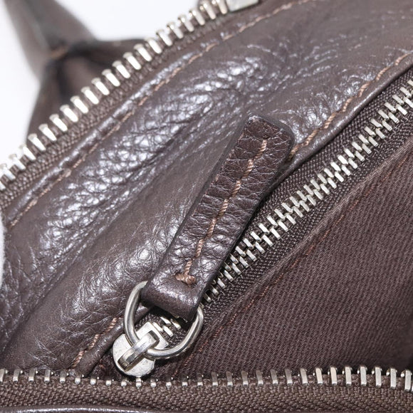 Chloe Paddington Hand Bag Leather Brown Gold Silver Auth BA15973V
