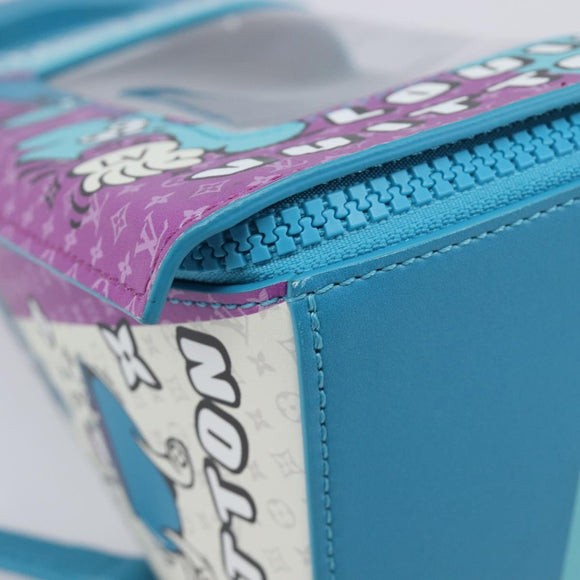 LOUIS VUITTON Monogram sandwich box Hand Bag Blue M82029 LV Auth BA15974SAM
