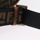 FENDI Zucca Canvas Shoulder Bag Black Brown 7VA152 Auth BA15976A-10