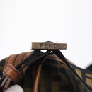FENDI Zucca Canvas Shoulder Bag Black Brown 7VA152 Auth BA15976A-16