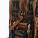 FENDI Zucca Canvas Shoulder Bag Black Brown 7VA152 Auth BA15976A-17