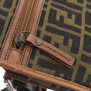 FENDI Zucca Canvas Shoulder Bag Black Brown 7VA152 Auth BA15976A-24