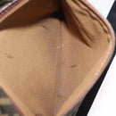 FENDI Zucca Canvas Shoulder Bag Black Brown 7VA152 Auth BA15976A-25