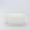 CHANEL Shoulder Bag Caviar Skin White Gold CC Auth BA15977M-5