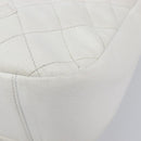 CHANEL Shoulder Bag Caviar Skin White Gold CC Auth BA15977M-15