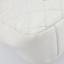 CHANEL Shoulder Bag Caviar Skin White Gold CC Auth BA15977M-16
