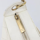 CHANEL Shoulder Bag Caviar Skin White Gold CC Auth BA15977M-20