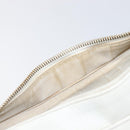 CHANEL Shoulder Bag Caviar Skin White Gold CC Auth BA15977M-11