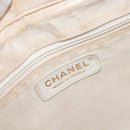 CHANEL Shoulder Bag Caviar Skin White Gold CC Auth BA15977M-21