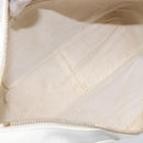 CHANEL Shoulder Bag Caviar Skin White Gold CC Auth BA15977M-10