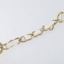 CHANEL Shoulder Bag Caviar Skin White Gold CC Auth BA15977M-8