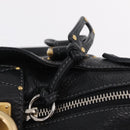 Chloe Paddington Hand Bag Leather Black Gold Silver Auth BA15978M-20