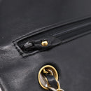 CHANEL Matelasse25 Chain Shoulder Bag Lamb Skin Black Gold CC Auth BA15979V-19