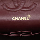 CHANEL Matelasse25 Chain Shoulder Bag Lamb Skin Black Gold CC Auth BA15979V-22