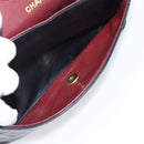 CHANEL Matelasse25 Chain Shoulder Bag Lamb Skin Black Gold CC Auth BA15979V-26