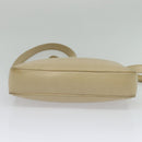 CHANEL Matelasse Chain Shoulder Bag Satin Beige Gold CC Auth BA1598-9