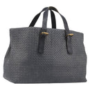 Bottega Veneta INTRECCIATO Tote Bag Leather Gray Gold 189632 Auth BA15983A-1