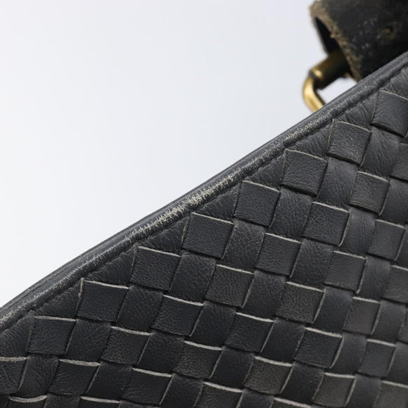 Bottega Veneta INTRECCIATO Tote Bag Leather Gray Gold 189632 Auth BA15983A