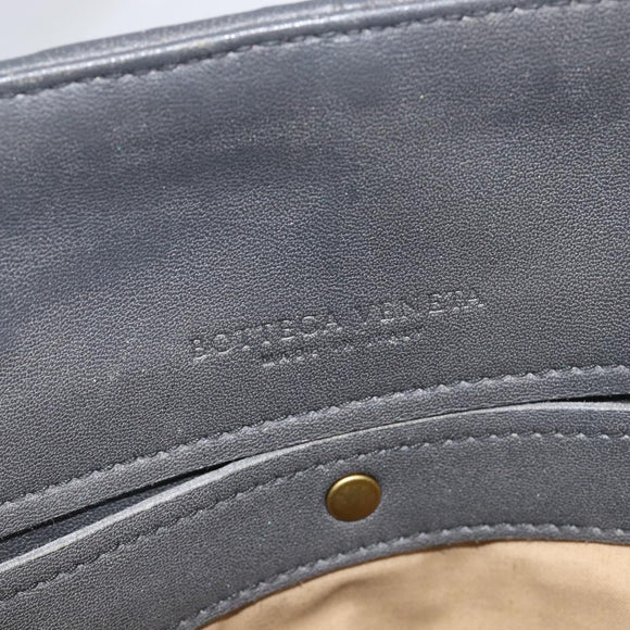 Bottega Veneta INTRECCIATO Tote Bag Leather Gray Gold 189632 Auth BA15983A