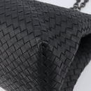 Bottega Veneta INTRECCIATO Chain Tote Bag Leather Black Auth BA15984M-10