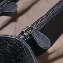 Bottega Veneta INTRECCIATO Chain Tote Bag Leather Black Auth BA15984M-18