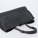 Bottega Veneta INTRECCIATO Chain Tote Bag Leather Black Auth BA15984M-6
