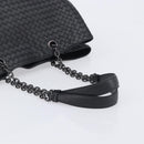 Bottega Veneta INTRECCIATO Chain Tote Bag Leather Black Auth BA15984M-7