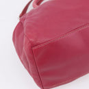 PRADA Hand Bag Leather 2way Red Silver Auth BA15986V-15