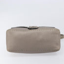 FENDI Celeria Mamma Baguette Bag Leather Beige Silver 8BR102 Auth BA15987V-10