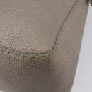 FENDI Celeria Mamma Baguette Bag Leather Beige Silver 8BR102 Auth BA15987V-13