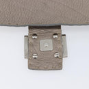 FENDI Celeria Mamma Baguette Bag Leather Beige Silver 8BR102 Auth BA15987V-20