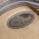 FENDI Celeria Mamma Baguette Bag Leather Beige Silver 8BR102 Auth BA15987V-21