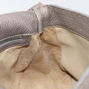 FENDI Celeria Mamma Baguette Bag Leather Beige Silver 8BR102 Auth BA15987V-23
