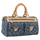LOUIS VUITTON Monogram Denim Neo Speedy Hand Bag Blue M95019 LV Auth BA15988V-1