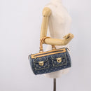 LOUIS VUITTON Monogram Denim Neo Speedy Hand Bag Blue M95019 LV Auth BA15988V-27