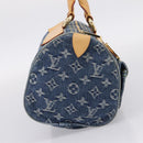 LOUIS VUITTON Monogram Denim Neo Speedy Hand Bag Blue M95019 LV Auth BA15988V-3