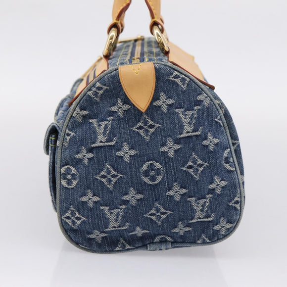 LOUIS VUITTON Monogram Denim Neo Speedy Hand Bag Blue M95019 LV Auth BA15988V