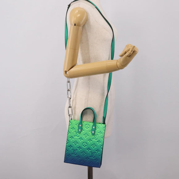 LOUIS VUITTON Taurillon Illusion Sac Plat XS Bag M81221 LV Auth BA15991SM