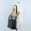 CHANEL Executive Tote Bag Leather 2way Black Silver CC Auth BA15992SAM-37