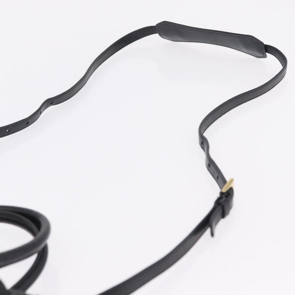 PRADA Hand Bag Leather 2way Black Gold Auth BA15993SAM