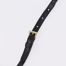 PRADA Hand Bag Leather 2way Black Gold Auth BA15993SAM-13