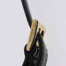 PRADA Hand Bag Leather 2way Black Gold Auth BA15993SAM-15