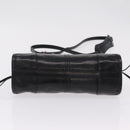 PRADA Hand Bag Leather 2way Black Gold Auth BA15993SAM-16