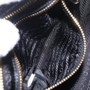 PRADA Hand Bag Leather 2way Black Gold Auth BA15993SAM-30