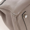HERMES Birkin 30 Hand Bag Taurillon Leather Beige Silver Auth BA15994SM-14